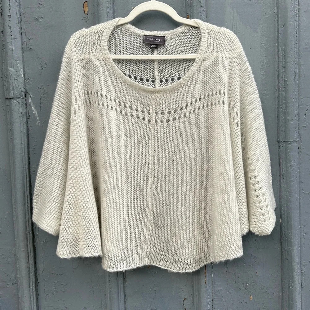 Anthropologie Wooden Ships Poncho Sweater size  XS